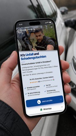Schaden online melden beim Kfz Gutachter für Herten